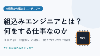 組込みエンジニアとは何をする仕事なのかを解説する記事のアイキャッチ