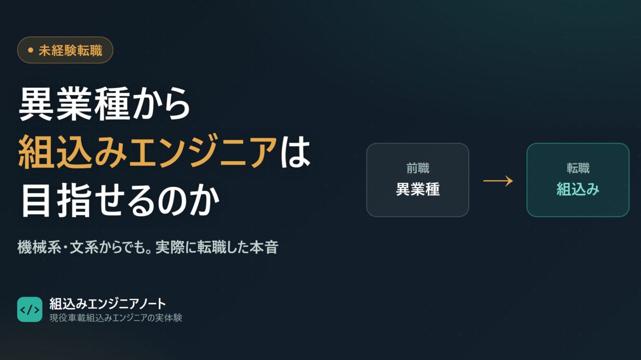 異業種から組込みエンジニアは目指せるのか（アイキャッチ）