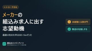 メーカーの組込み求人に出す志望動機で、製品を名指しして理由を作る流れの図